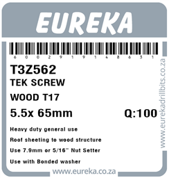 T3Z562 - Tek Screw Wood -T3Z562_Label_T
